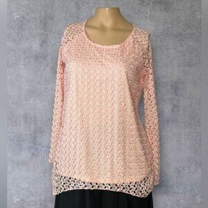City-View Pink Lace Top
